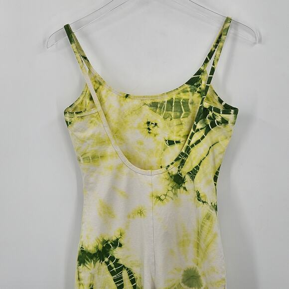 Anthropologie x LACAUSA‎ Luna Unitard Green Tie Dye Size Small - Picture 7 of 9